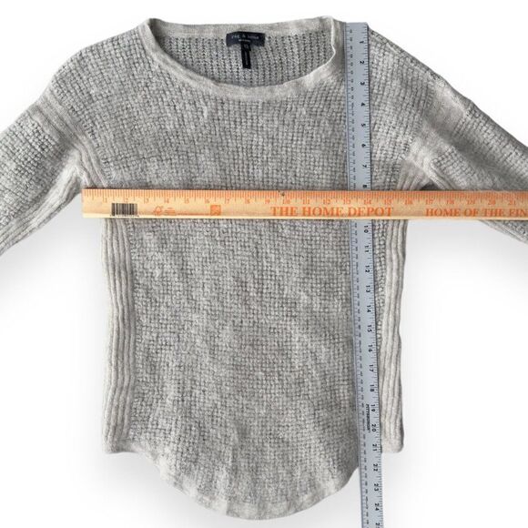 Rag & Bone Mohair Longsleeve Round Neck Sweater Grey Women's XS - Picture 4 of 5